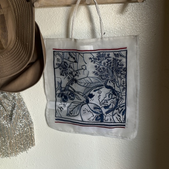 ♥️…Zara EMBROIDERED FABRIC BAG - Picture 3 of 4